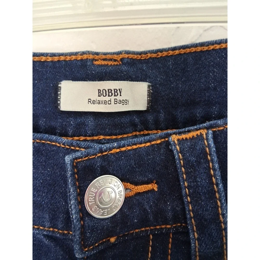 True‎ Religion Bobby Relaxed Baggy Jeans Size 28 X 30 Dark Wash Indie Sleaze